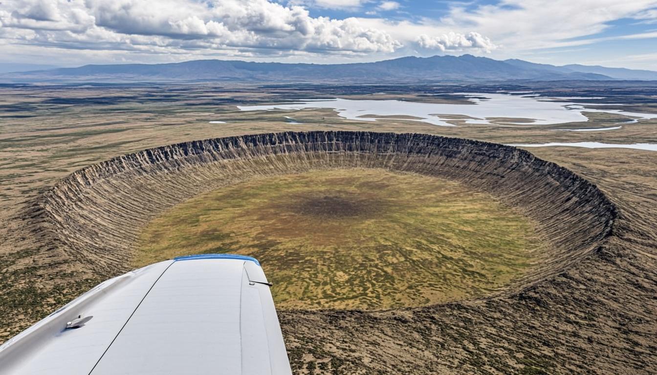 Domestic flight over Tanzania