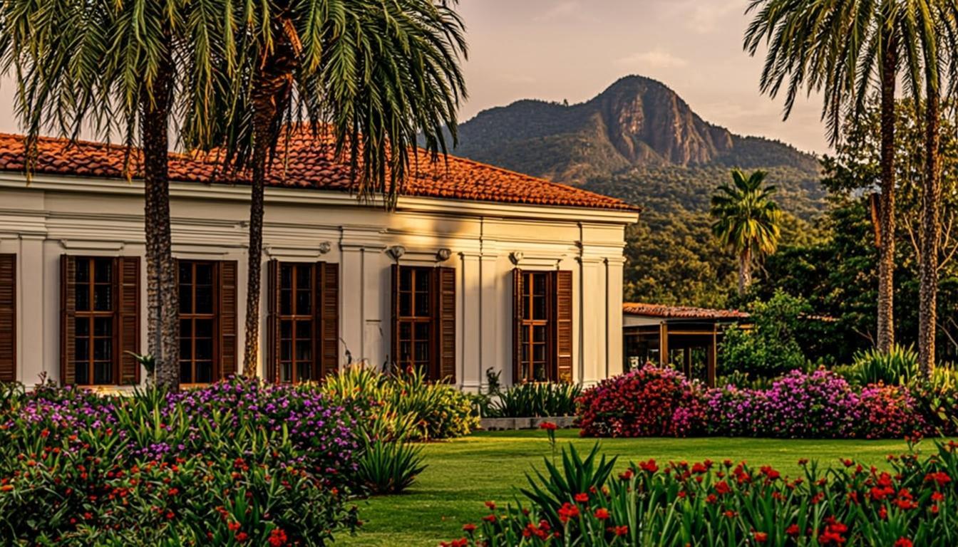 Legendary Lodge gardens and Mount Meru