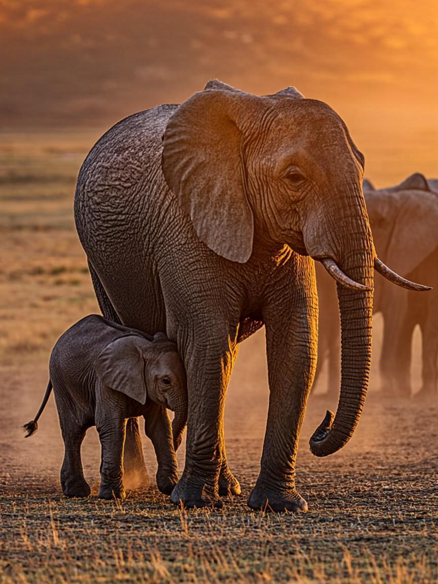 Elephants in Serengeti